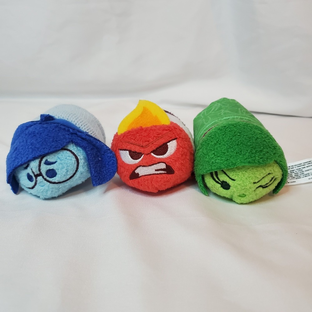Disney/Pixar Inside Out Tsum Tsum Mini 3.5" Plush‎ Lot of 3 Disney Parks